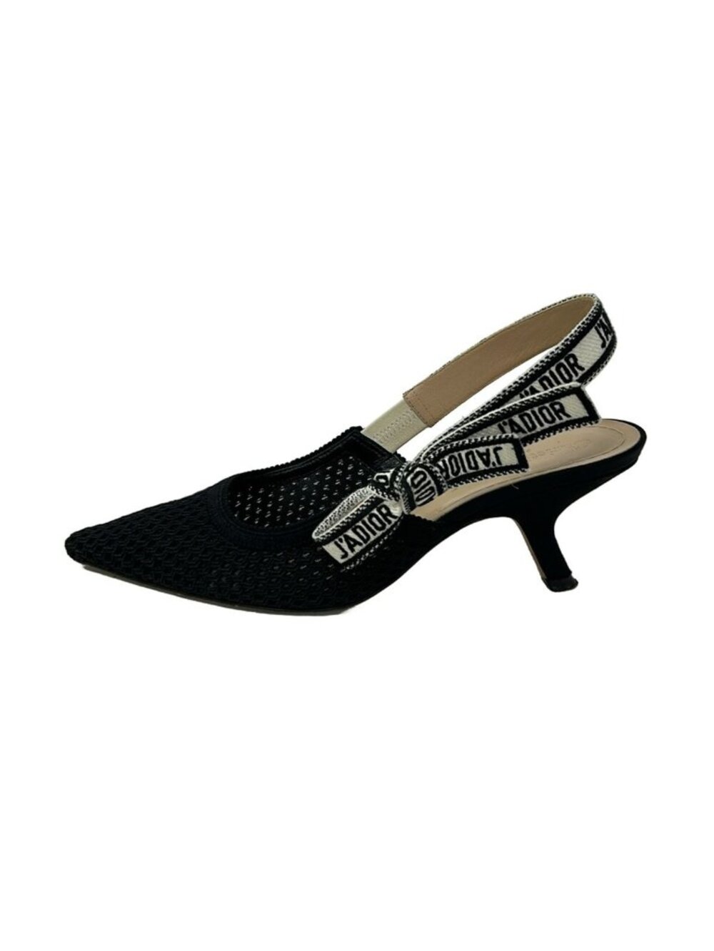 Dior Sandals 37 D Black Ivory Ribbon J'adior - Picture 1 of 7